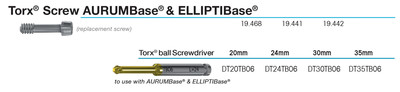Torx ball screw AurumBase and ElliptBase 24mm