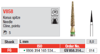 "Diacut" diamond instrument "V858"