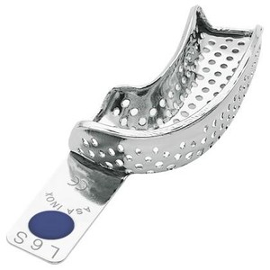 S.S. Impression Tray "PERMA-LOCK" perforated partial L6S