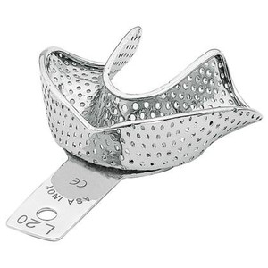 S.S. Impression Tray  "DEPRESSED" perforated L20