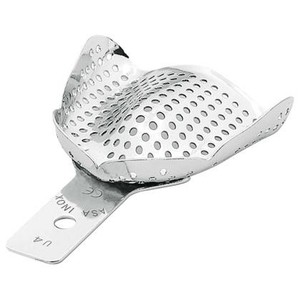 S.S. Impression tray "EDENTOLOUS" perforated U4