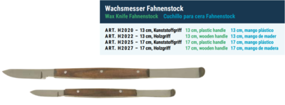 Wax knife Fahnenstock 17cm