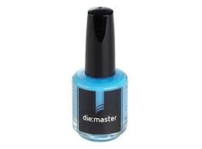 die:master die varnish, blue, layer thickness 20 μm