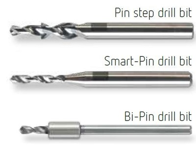 Pin step svrdlo, Smart-Pin svrdlo & Bi-Pin svrdlo
